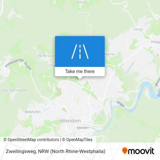 Zweilingsweg map