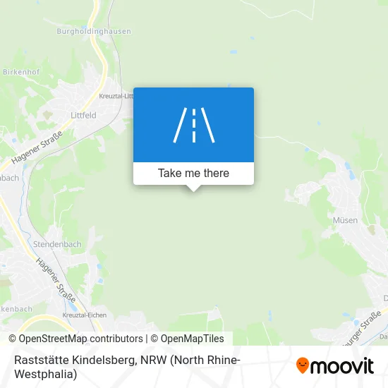 Raststätte Kindelsberg map