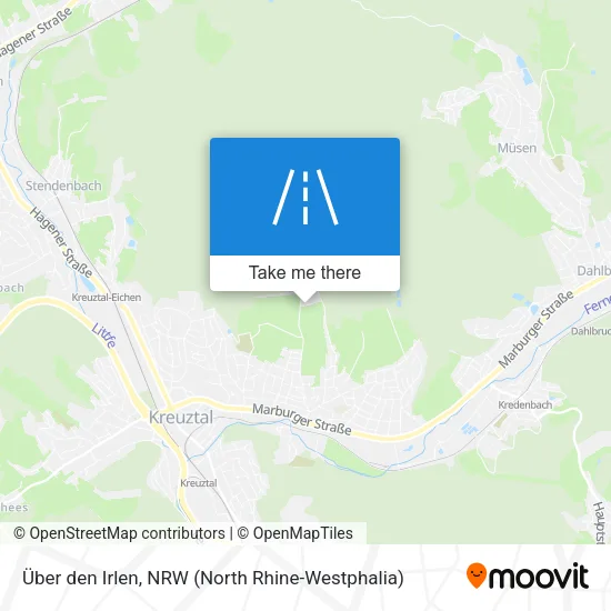 Карта Über den Irlen