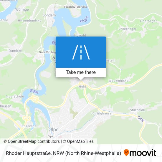 Rhoder Hauptstraße map