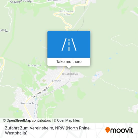 Zufahrt Zum Vereinsheim map