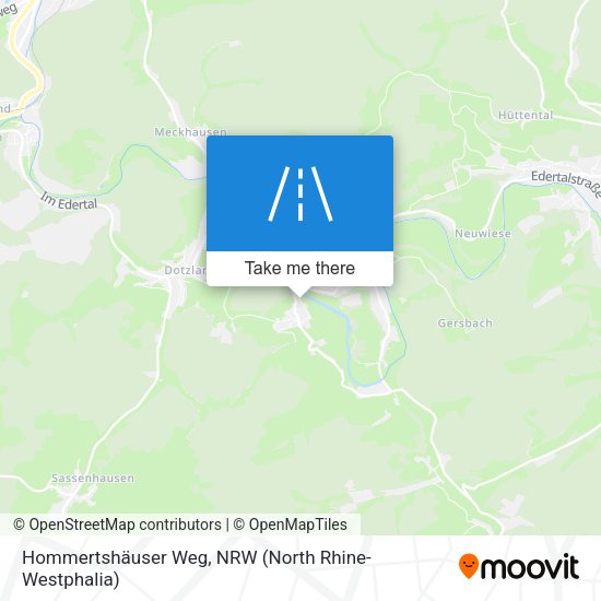 Hommertshäuser Weg map