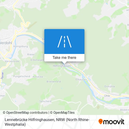 Lennebrücke Hilfringhausen map