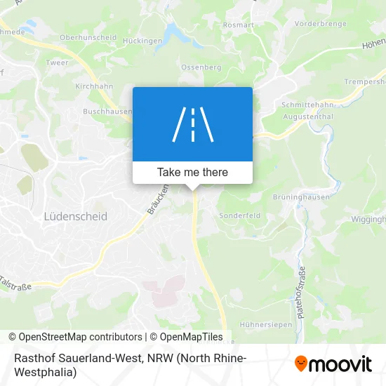Rasthof Sauerland-West map