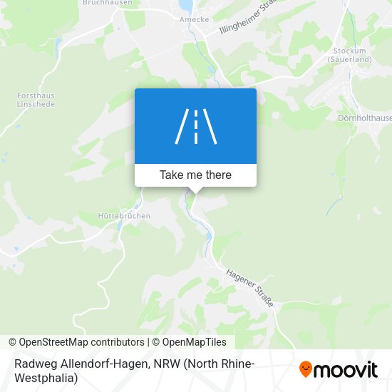 Radweg Allendorf-Hagen map