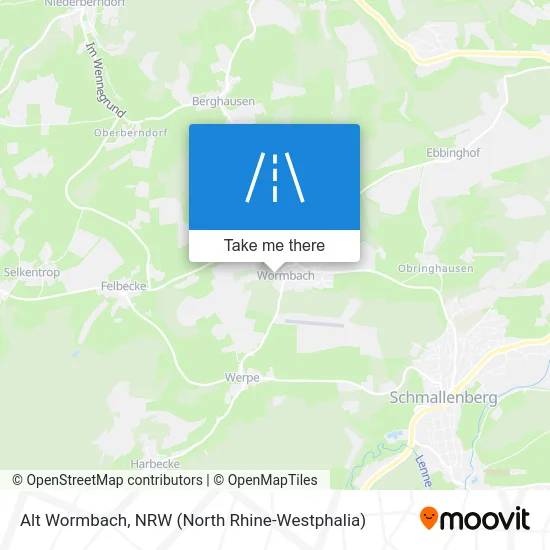 Alt Wormbach map