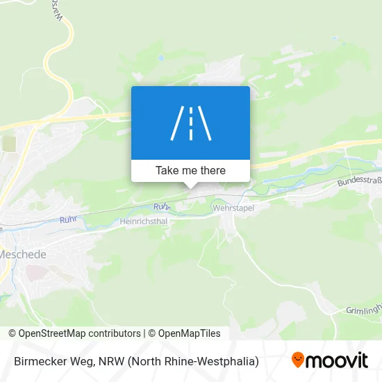 Birmecker Weg map