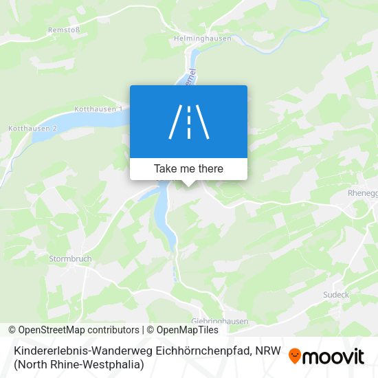 Kindererlebnis-Wanderweg Eichhörnchenpfad map