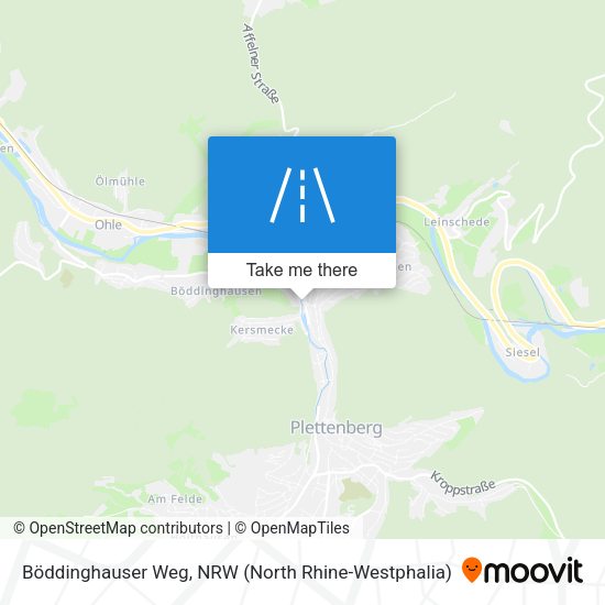 Böddinghauser Weg map