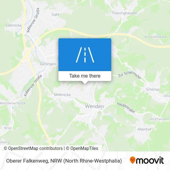 Oberer Falkenweg map