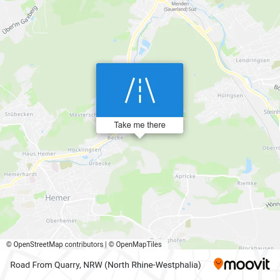 Road From Quarry map