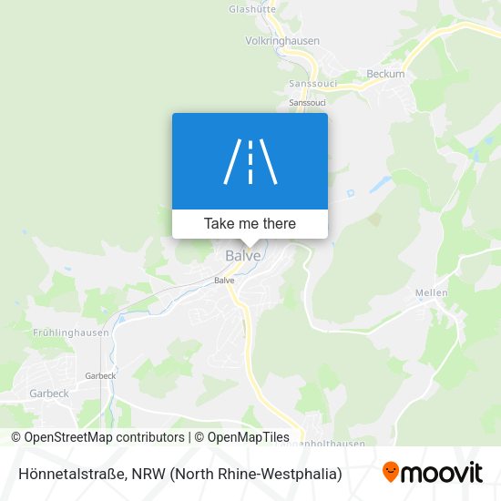 Hönnetalstraße map