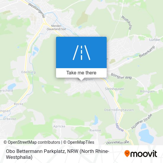 Obo Bettermann Parkplatz map