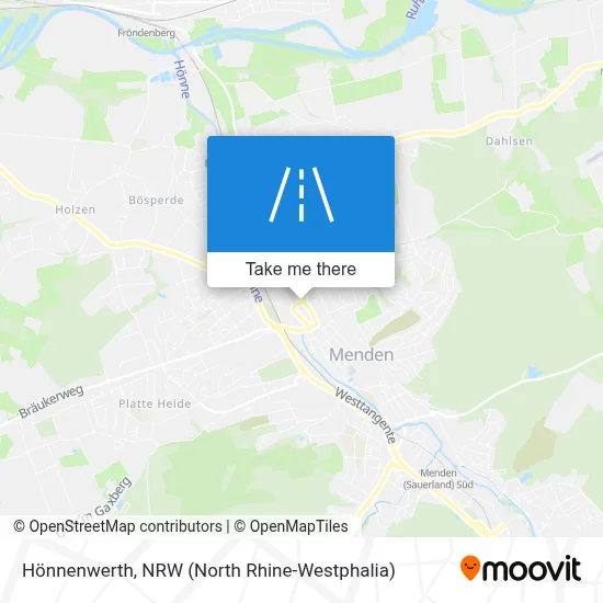 Hönnenwerth map