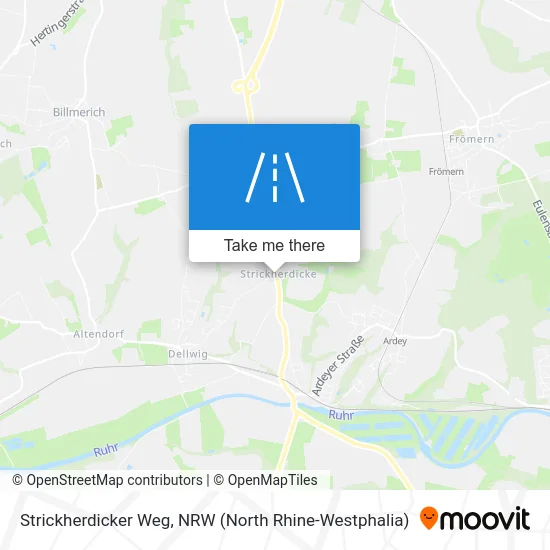 Strickherdicker Weg map