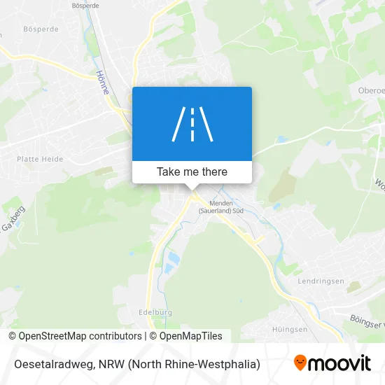 Oesetalradweg map
