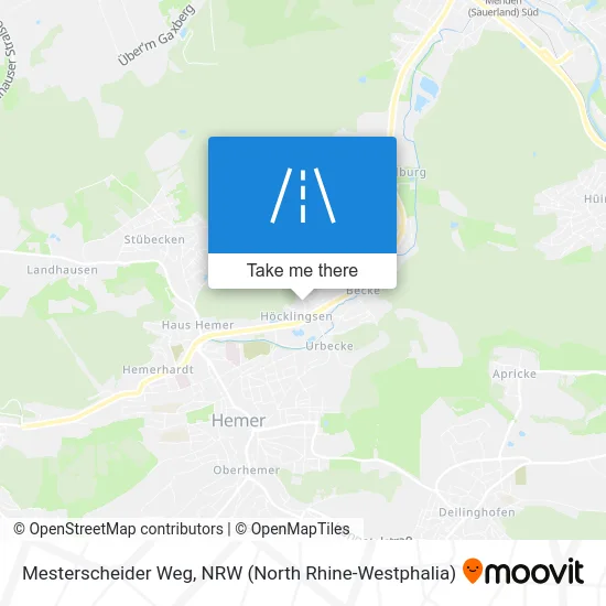 Mesterscheider Weg map