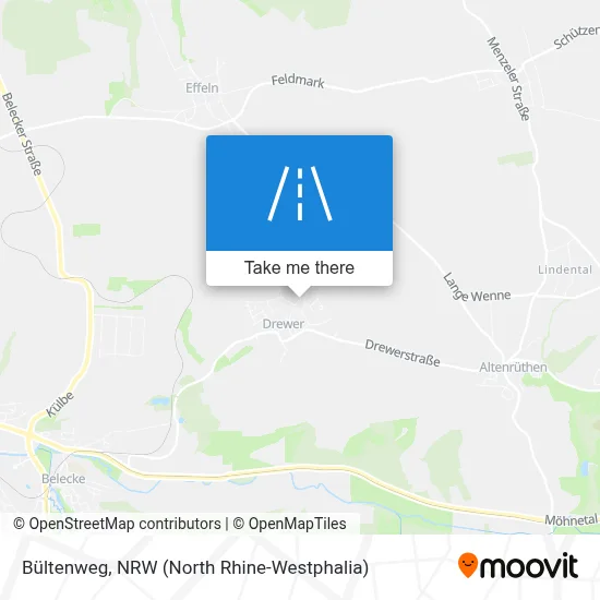 Bültenweg map