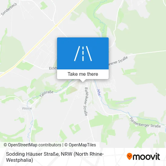 Карта Sodding Häuser Straße