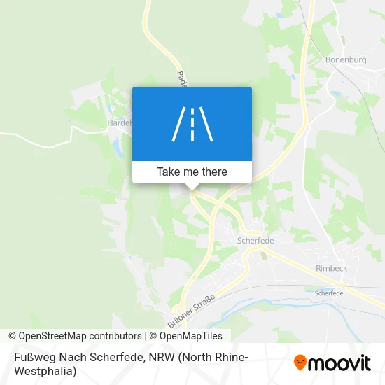 Карта Fußweg Nach Scherfede