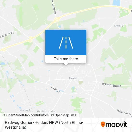 Карта Radweg Gemen-Heiden