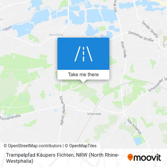 Trampelpfad Käupers Fichten map