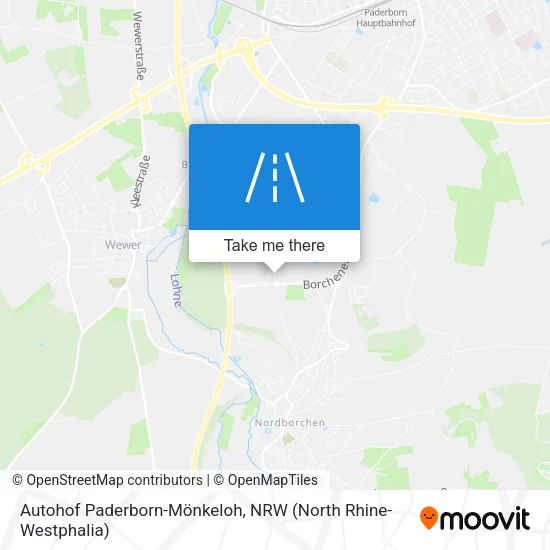 Карта Autohof Paderborn-Mönkeloh