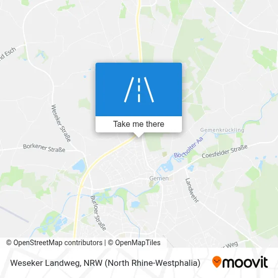 Weseker Landweg map