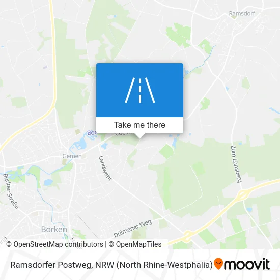 Ramsdorfer Postweg map