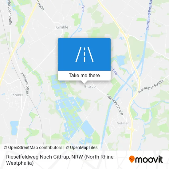 Rieselfeldweg Nach Gittrup map