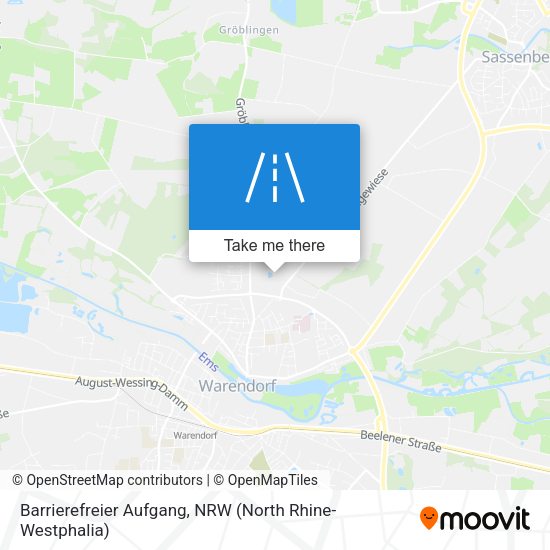 Barrierefreier Aufgang map