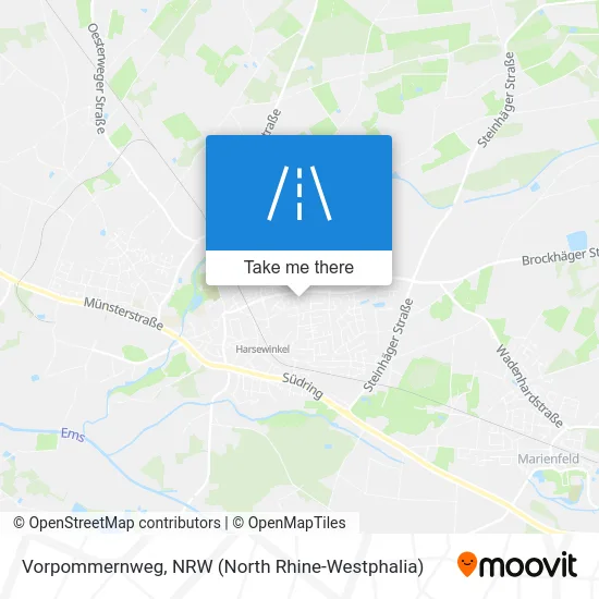 Карта Vorpommernweg