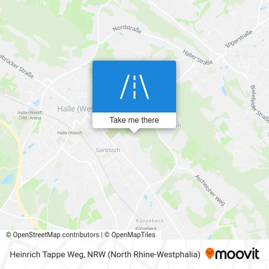 Карта Heinrich Tappe Weg