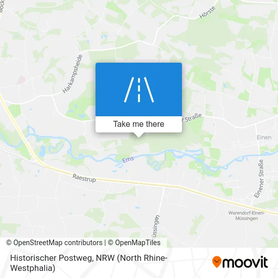 Historischer Postweg map