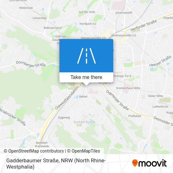 Gadderbaumer Straße map
