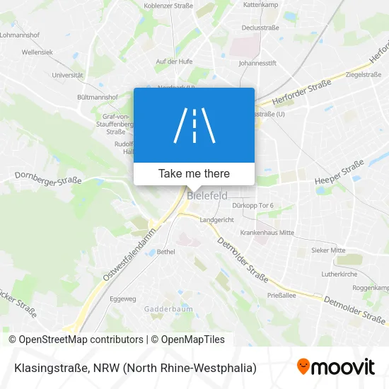 Карта Klasingstraße