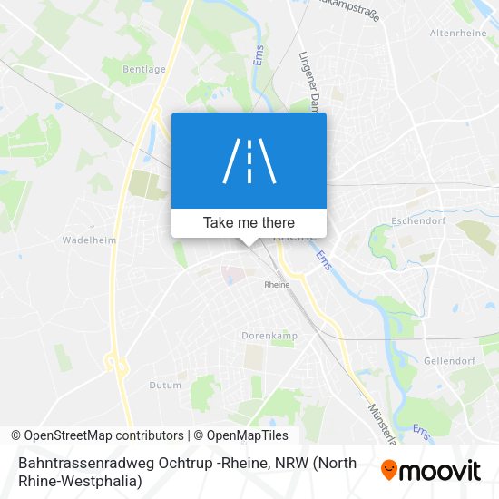 Bahntrassenradweg Ochtrup -Rheine map