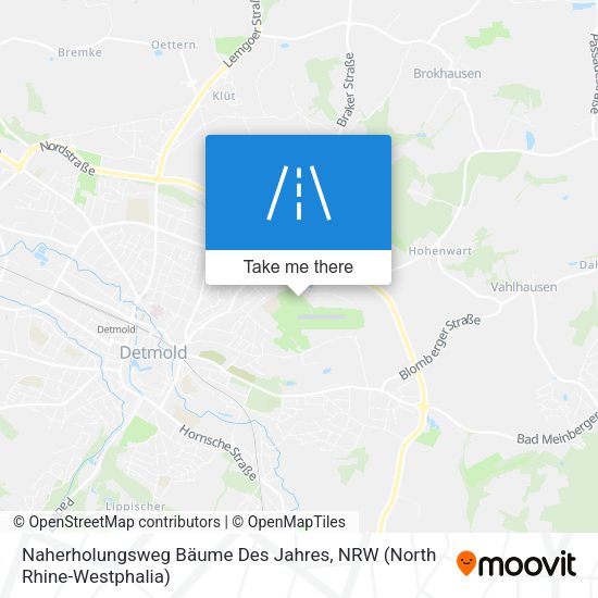 Naherholungsweg Bäume Des Jahres map