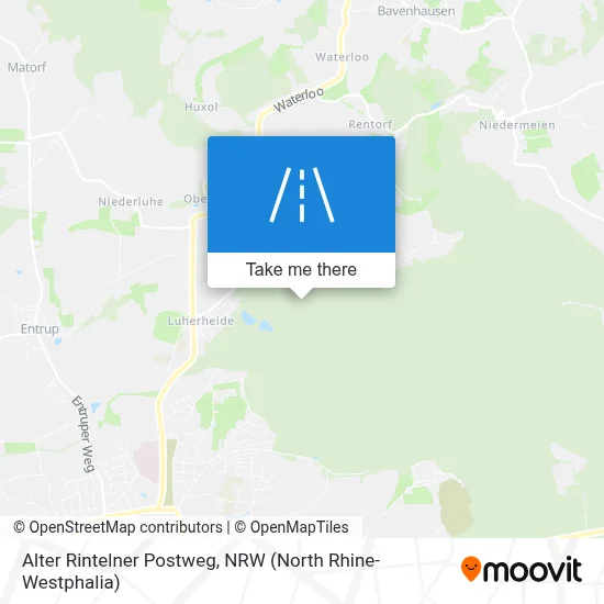 Alter Rintelner Postweg map
