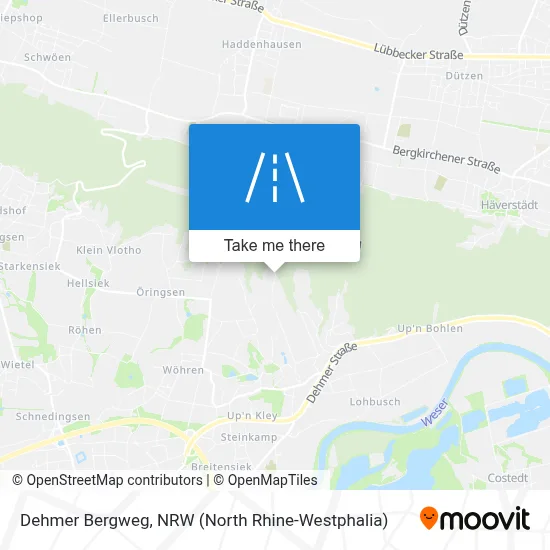 Dehmer Bergweg map