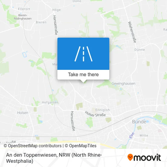 An den Toppenwiesen map