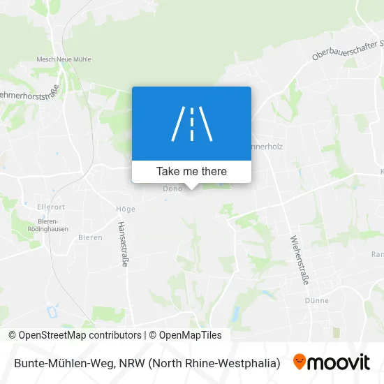 Bunte-Mühlen-Weg map