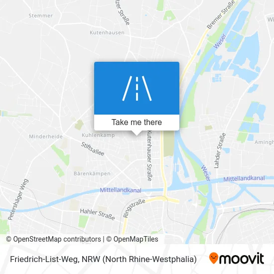 Friedrich-List-Weg map