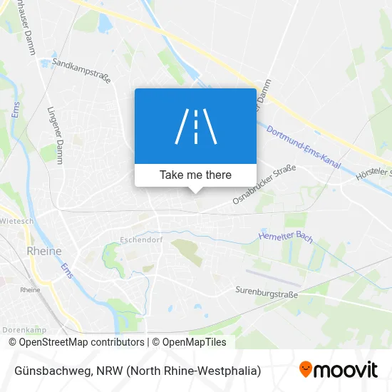 Günsbachweg map