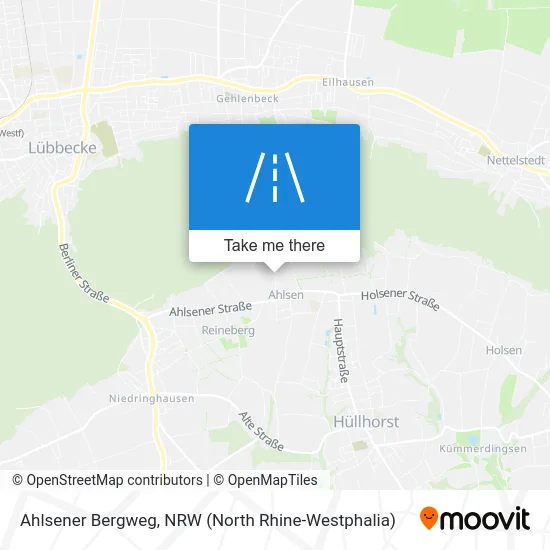 Ahlsener Bergweg map
