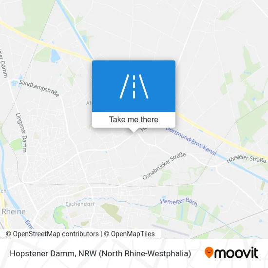 Hopstener Damm map
