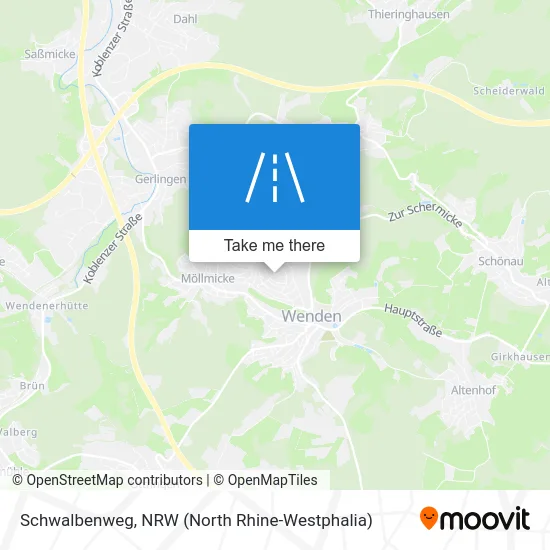 Schwalbenweg map