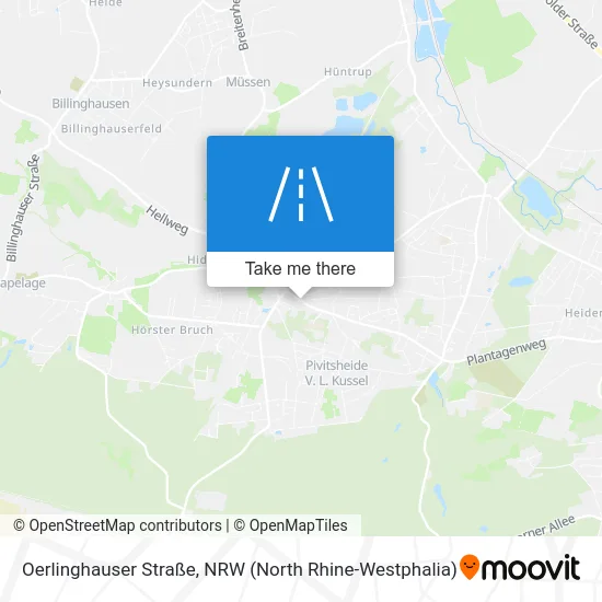 Карта Oerlinghauser Straße