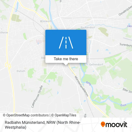 Карта Radbahn Münsterland