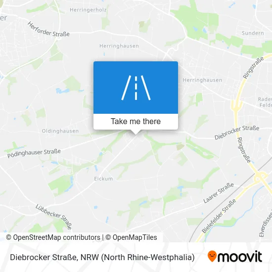Карта Diebrocker Straße